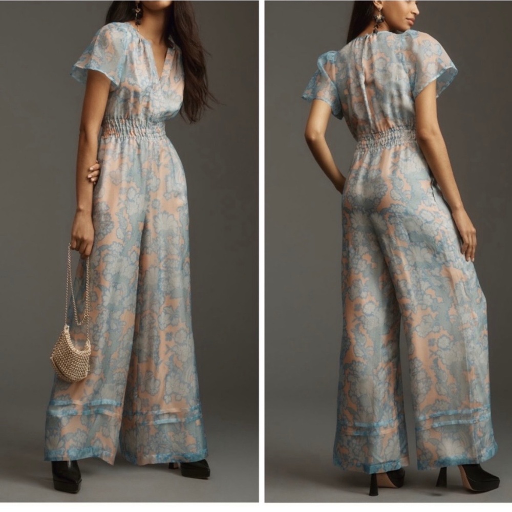 Anthropologie Somerset Organza Jumpsuit